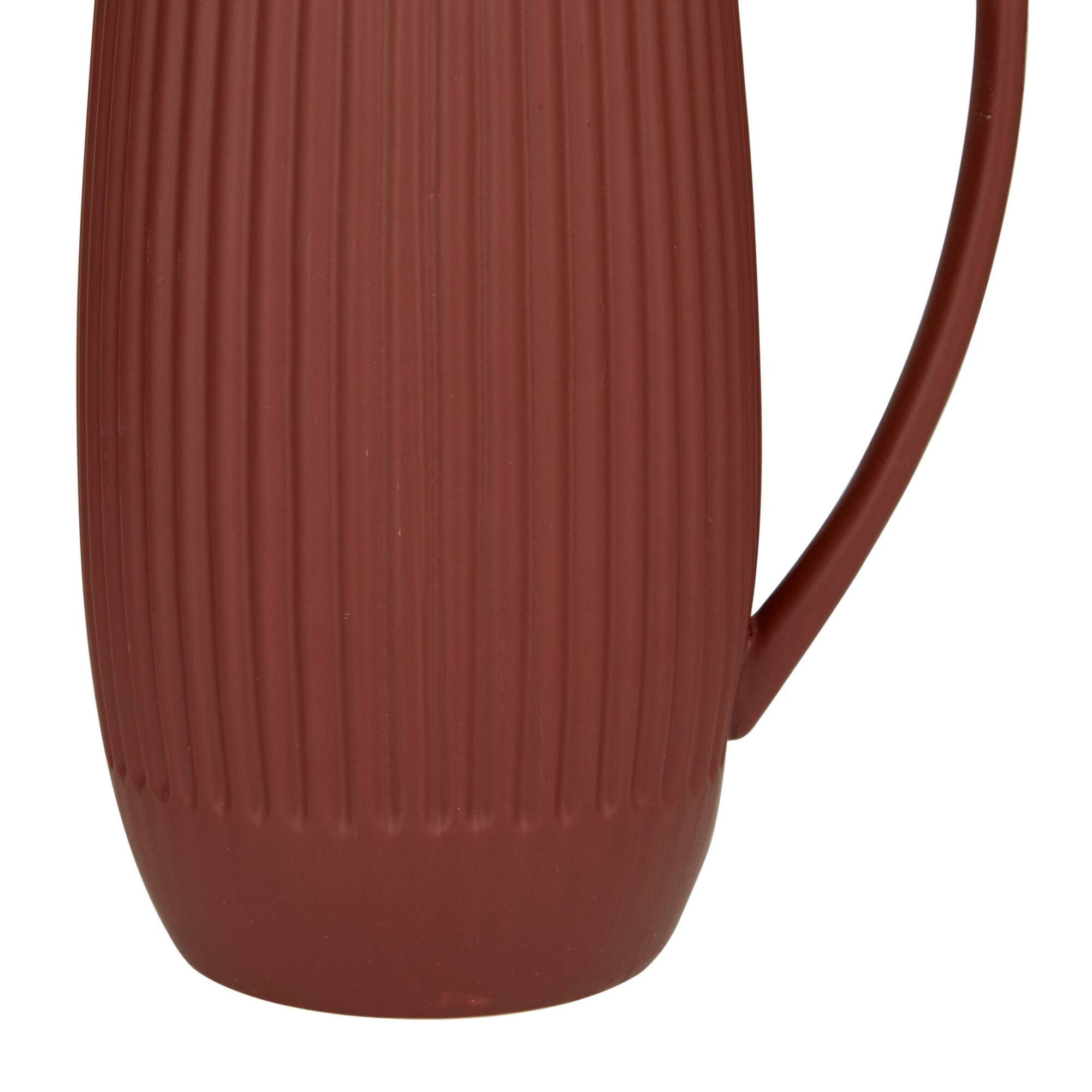 Set of 2" Maroon Stoneware Contemporary Vase 12" x 7" x 5"